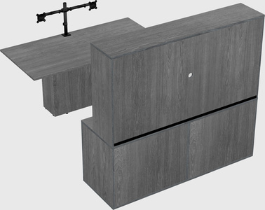 Executive parallel desk with credenza