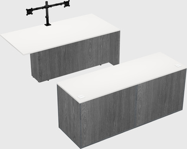 Executive parallel desk with credenza