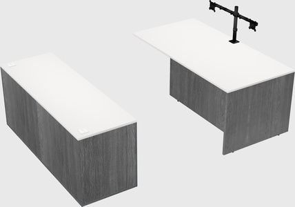 Executive parallel desk with credenza