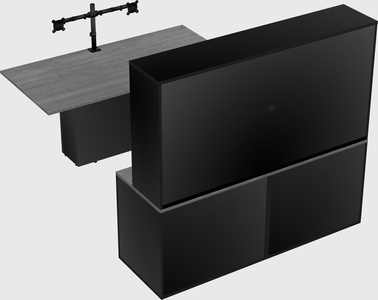 Executive parallel desk with credenza