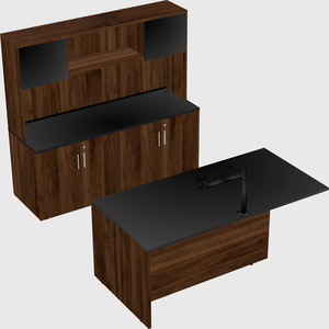 Executive parallel desk with credenza