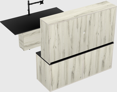 Executive parallel desk with credenza