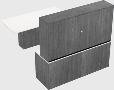 Executive parallel desk with credenza