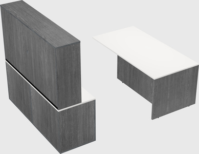 Executive parallel desk with credenza