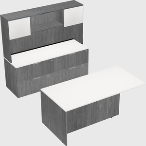 Executive parallel desk with credenza