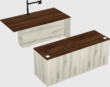 Executive parallel desk with credenza