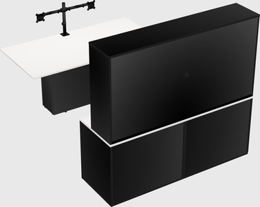Executive parallel desk with credenza