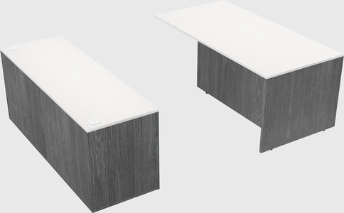 Executive parallel desk with credenza
