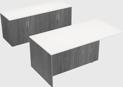 Executive parallel desk with credenza