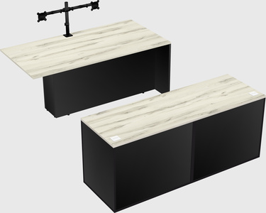 Executive parallel desk with credenza