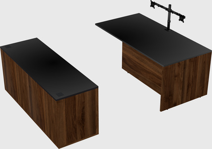 Executive parallel desk with credenza