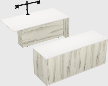 Executive parallel desk with credenza