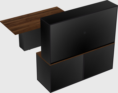 Executive parallel desk with credenza