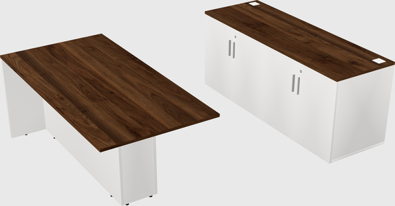Executive parallel desk with credenza