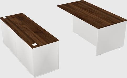 Executive parallel desk with credenza