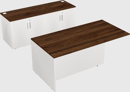 Executive parallel desk with credenza