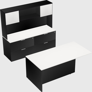 Executive parallel desk with credenza