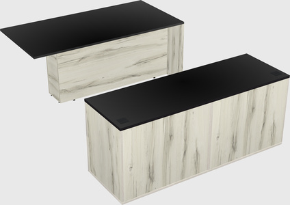 Executive parallel desk with credenza