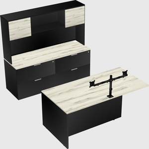 Executive parallel desk with credenza