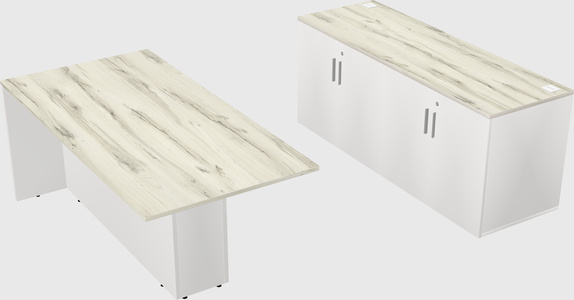 Executive parallel desk with credenza