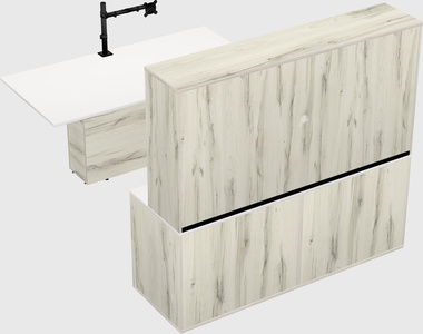Executive parallel desk with credenza