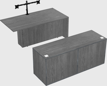 Executive parallel desk with credenza