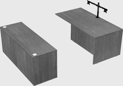 Executive parallel desk with credenza
