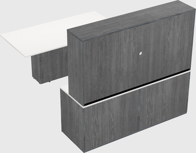 Executive parallel desk with credenza