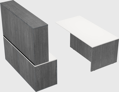 Executive parallel desk with credenza