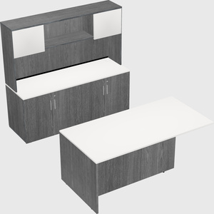 Executive parallel desk with credenza