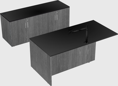 Executive parallel desk with credenza