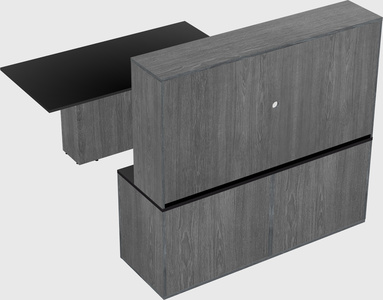 Executive parallel desk with credenza