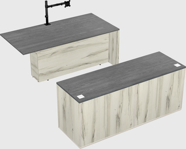 Executive parallel desk with credenza