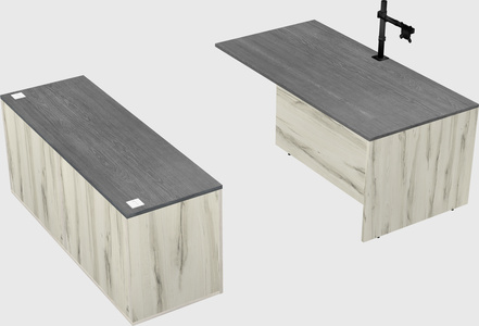 Executive parallel desk with credenza