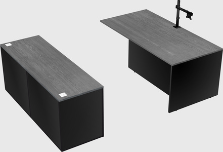 Executive parallel desk with credenza