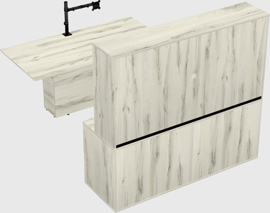 Executive parallel desk with credenza