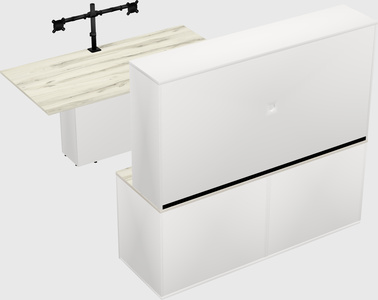 Executive parallel desk with credenza
