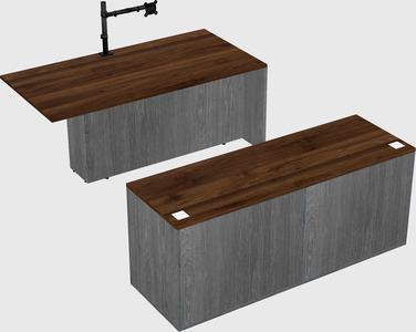 Executive parallel desk with credenza