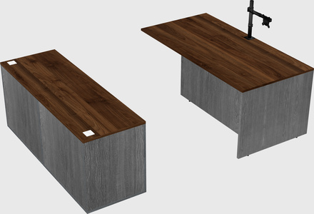 Executive parallel desk with credenza