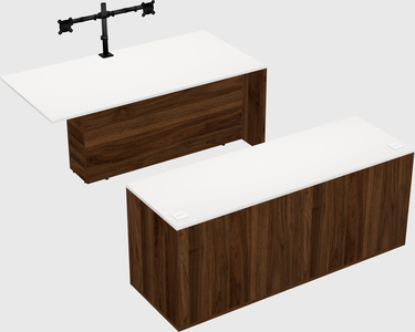 Executive parallel desk with credenza