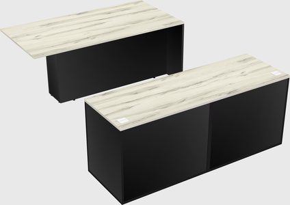 Executive parallel desk with credenza