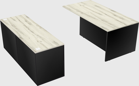 Executive parallel desk with credenza