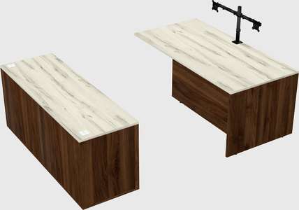 Executive parallel desk with credenza