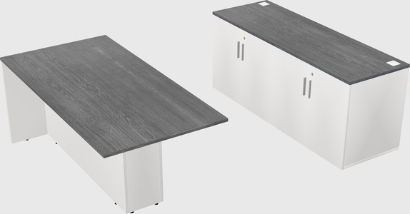 Executive parallel desk with credenza