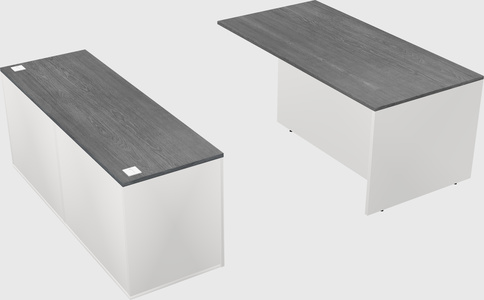 Executive parallel desk with credenza