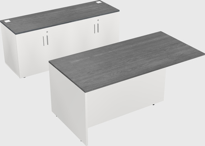 Executive parallel desk with credenza