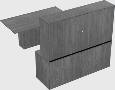 Executive parallel desk with credenza