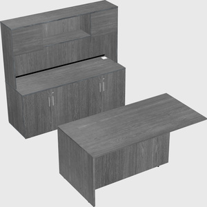 Executive parallel desk with credenza