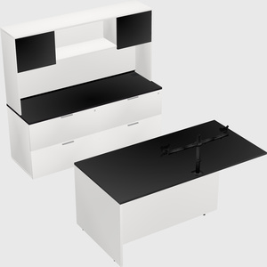 Executive parallel desk with credenza