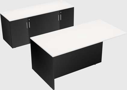 Executive parallel desk with credenza